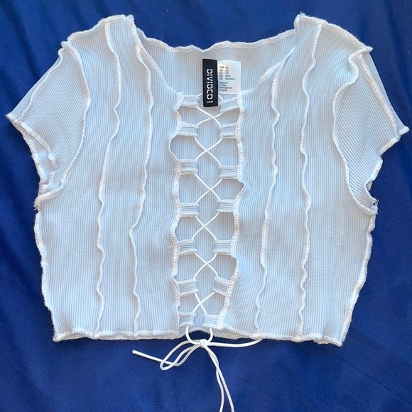 H&M Tops - H&M Lace-up Top Size XS